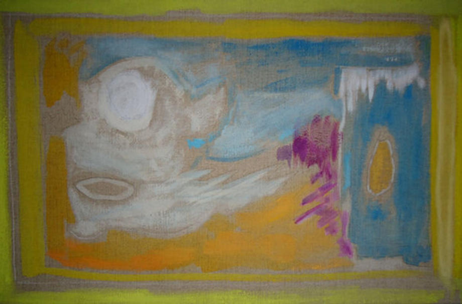 Yellow and Blue Landscape 2